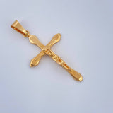 Dije Cruz Cristo 2.35gr / 1 1/2 in / Oro Amarillo 18K $