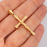 Dije Cruz Cristo 2.35gr / 1 1/2 in / Oro Amarillo 18K $