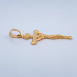 Dije Cruz Cristo 3.1gr / 1 3/4 in / Oro Amarillo 18K $