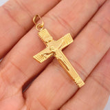 Dije Cruz Cristo 1.85gr / 1 3/4 in / Oro Amarillo 18K $