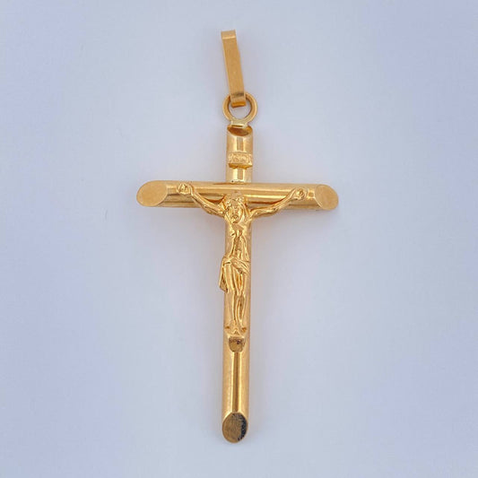 Dije Cruz Cristo 1.85gr / 1 3/4 in / Oro Amarillo 18K $