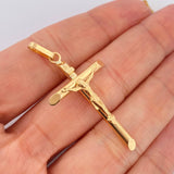 Dije Cruz Cristo 1.85gr / 1 3/4 in / Oro Amarillo 18K $