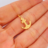 Dije Ancla 0.7gr / 1 in / Oro Amarillo 18K $