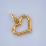 Dije Silueta Corazon 0.45gr / 3/4 in / Oro Amarillo 18K $