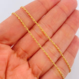 Set Chain and Pendant Rope + Cross 1.5gr / 17 1/2 in / 1.1mm Yellow Gold 18K &