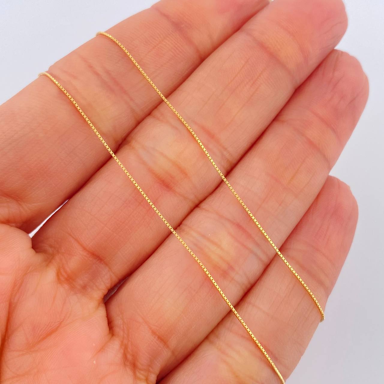 Set Cadena y Dije Veneciana + Cruz 1.6gr / 17 3/4 in / 1mm Oro Amarillo 18K %