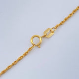 Set Cadena y Dije Lazo + Cruz 1.55gr / 17 3/4 in / 1.2mm Oro Amarillo 18K &