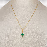 Set Cadena y Dije Veneciana + Cruz 1.6gr / 17 3/4 in / 1mm Oro Amarillo 18K %