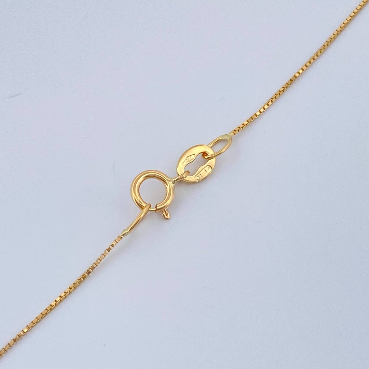 Set Cadena y Dije Veneciana + Cruz 1.45gr / 17 3/4 in / 1mm Oro Amarillo 18K %