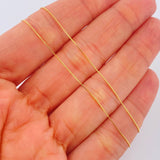 Set Cadena y Dije Veneciana + Cruz 1.45gr / 17 3/4 in / 1mm Oro Amarillo 18K %