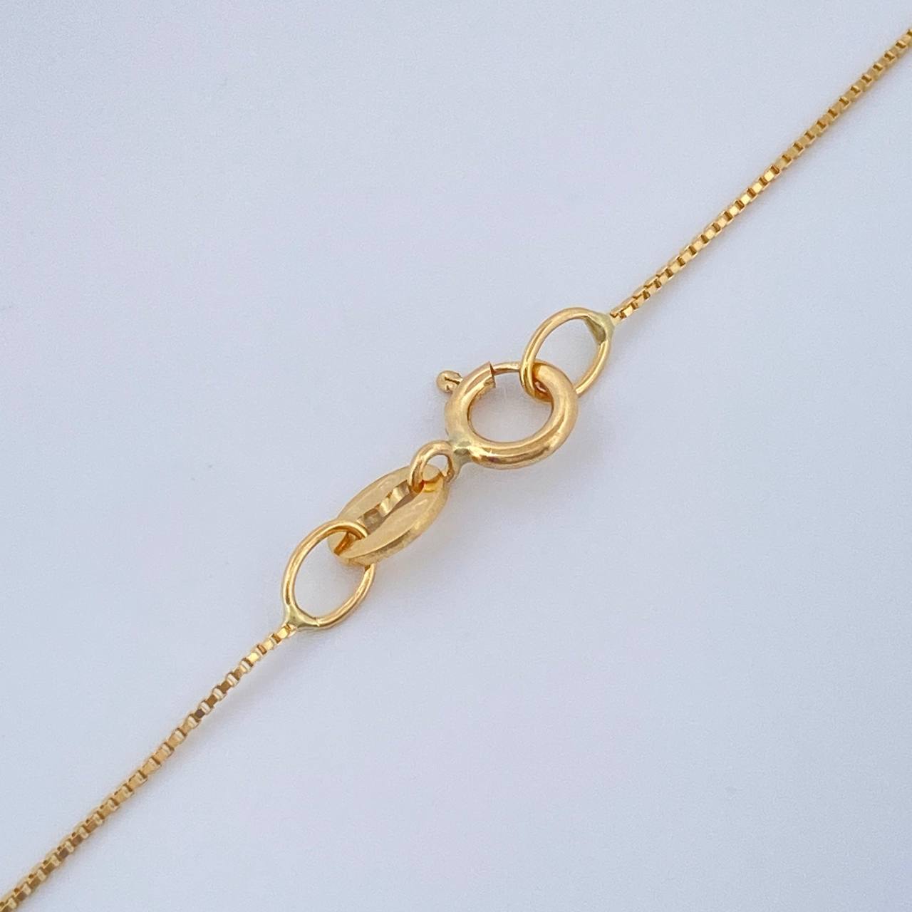 Set Cadena y Dije Veneciana + Cruz 1.7gr / 18 in / 1mm Oro Amarillo 18K %