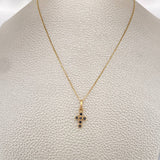 Set Cadena y Dije Veneciana + Cruz 1.7gr / 18 in / 1mm Oro Amarillo 18K %