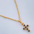 Set Cadena y Dije Lazo + Cruz 1.55gr / 17 3/4 in / 1.2mm Oro Amarillo 18K &