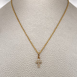 Set Cadena y Dije Lazo + Cruz 1.55gr / 17 3/4 in / 1.15mm Oro Amarillo 18K &