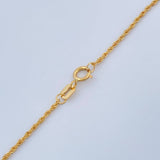 Set Cadena y Dije Lazo + Cruz 1.55gr / 17 3/4 in / 1.2mm Oro Amarillo 18K &