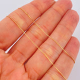 Cadena Veneciana 0.85gr / 17 3/4 in / 0.5mm Oro Amarillo +3 18K %