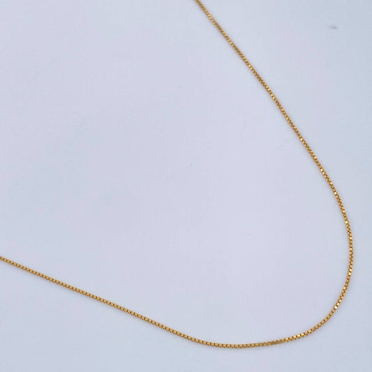 Cadena Veneciana 0.85gr / 17 3/4 in / 0.5mm Oro Amarillo +3 18K %