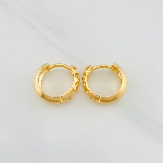 Hoop Earrings Ponsy 3.25g / 1/2 in Yellow Gold 18K