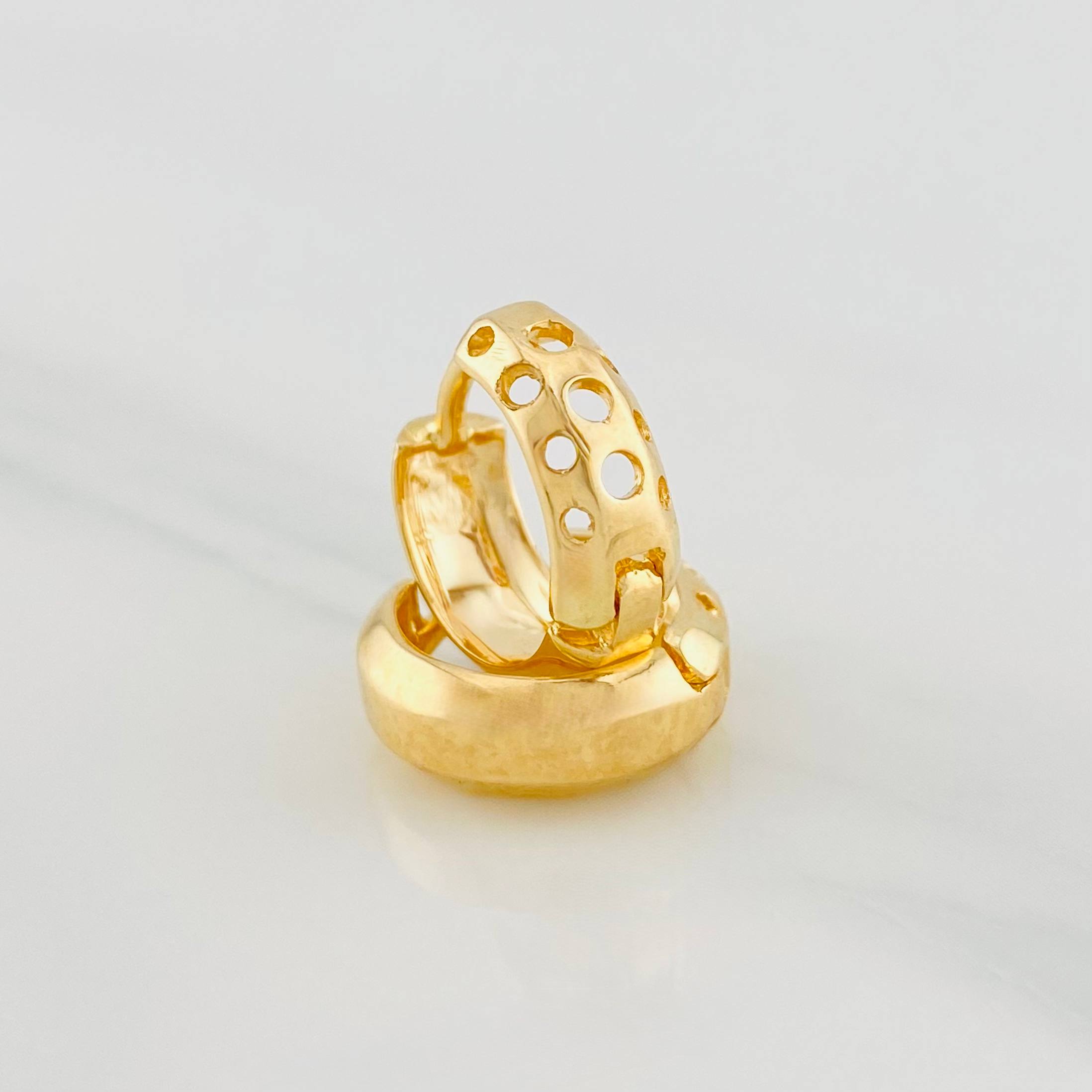 Candongas Ponsy 3.25g / 1/2 in Oro Amarillo 18K