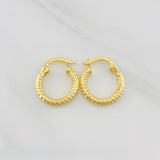 Candongas Cleo 1.1g / 1/2 in Oro Amarillo 18K