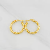 Candongas Derek 1.8g / 3/4 in Oro Amarillo 18K