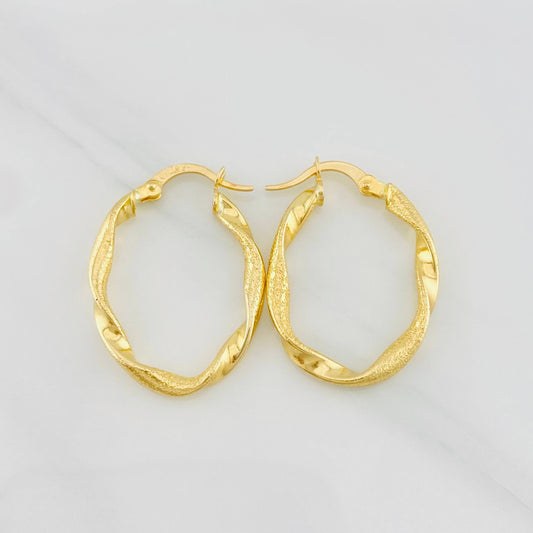 Hoop Earrings Judi 1.75g / 1 in Yellow Gold 18K