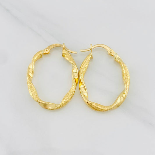 Hoop Earrings Judi 1.8g / 1 in Yellow Gold 18K