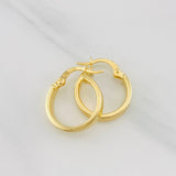 Candongas Miku Rayada 1.6g / 3/4 in Oro Amarillo 18K