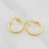 Candongas Miku Rayada 1.6g / 3/4 in Oro Amarillo 18K