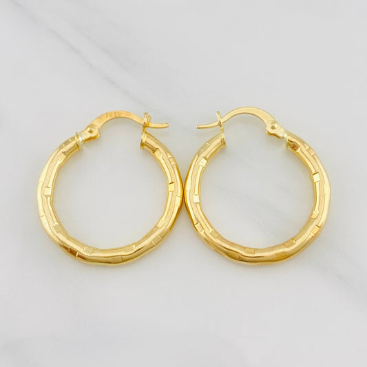 Hoop Earrings Lucero 2.1g / 1 in Yellow Gold 18K