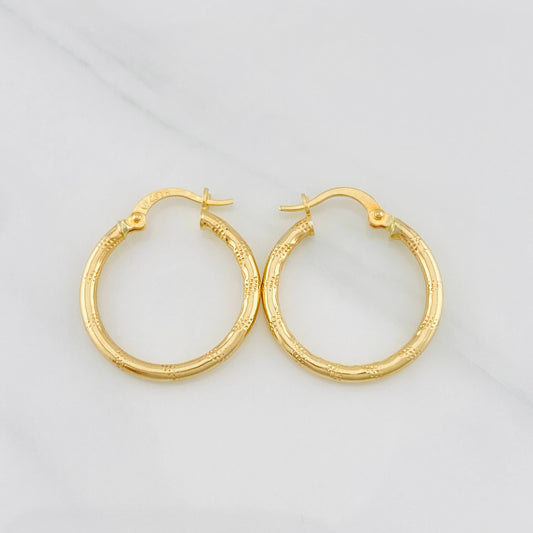 Hoop Earrings Melsi 1.5g / 1 in Yellow Gold 18K