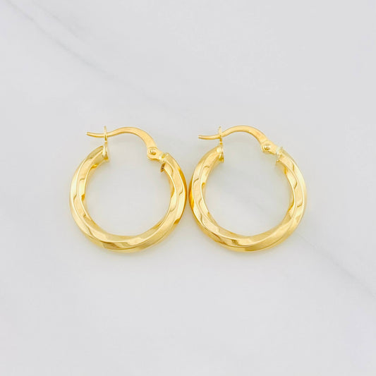 Hoop Earrings Kari 2.1g / 3/4 in Yellow Gold 18K