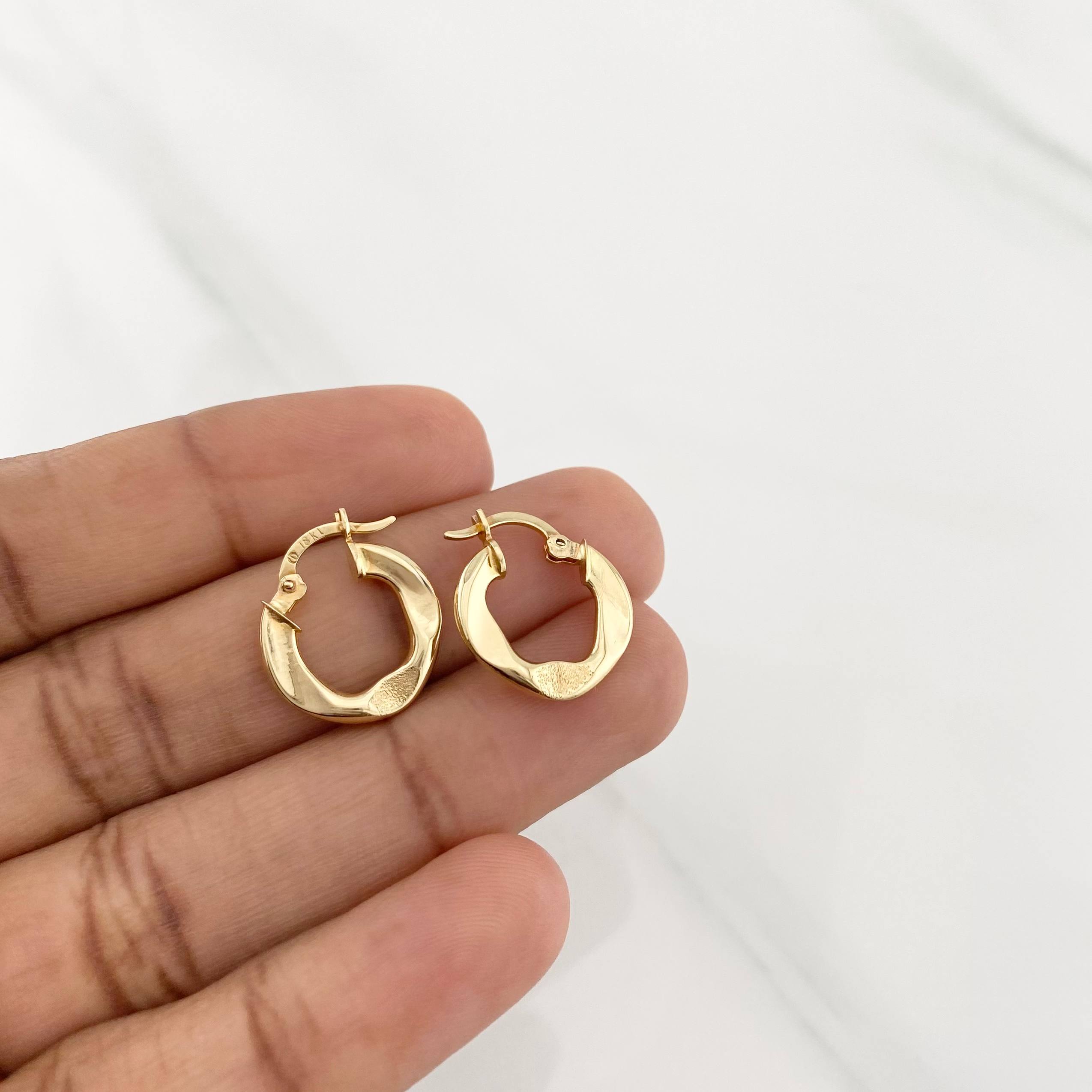 Candongas Triana 1.55g / 3/4 in Oro Amarillo 18K