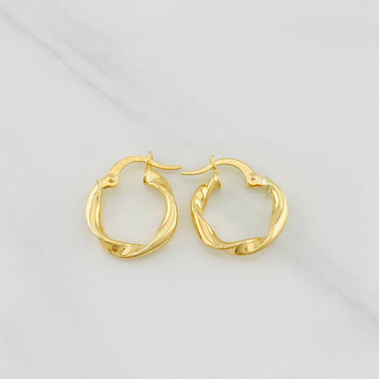 Hoop Earrings Asby 1.3g / 3/4 in 18K Yellow Gold