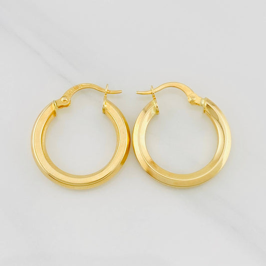 Hoop Earrings Jass 2g / 3/4 in Yellow Gold 18K