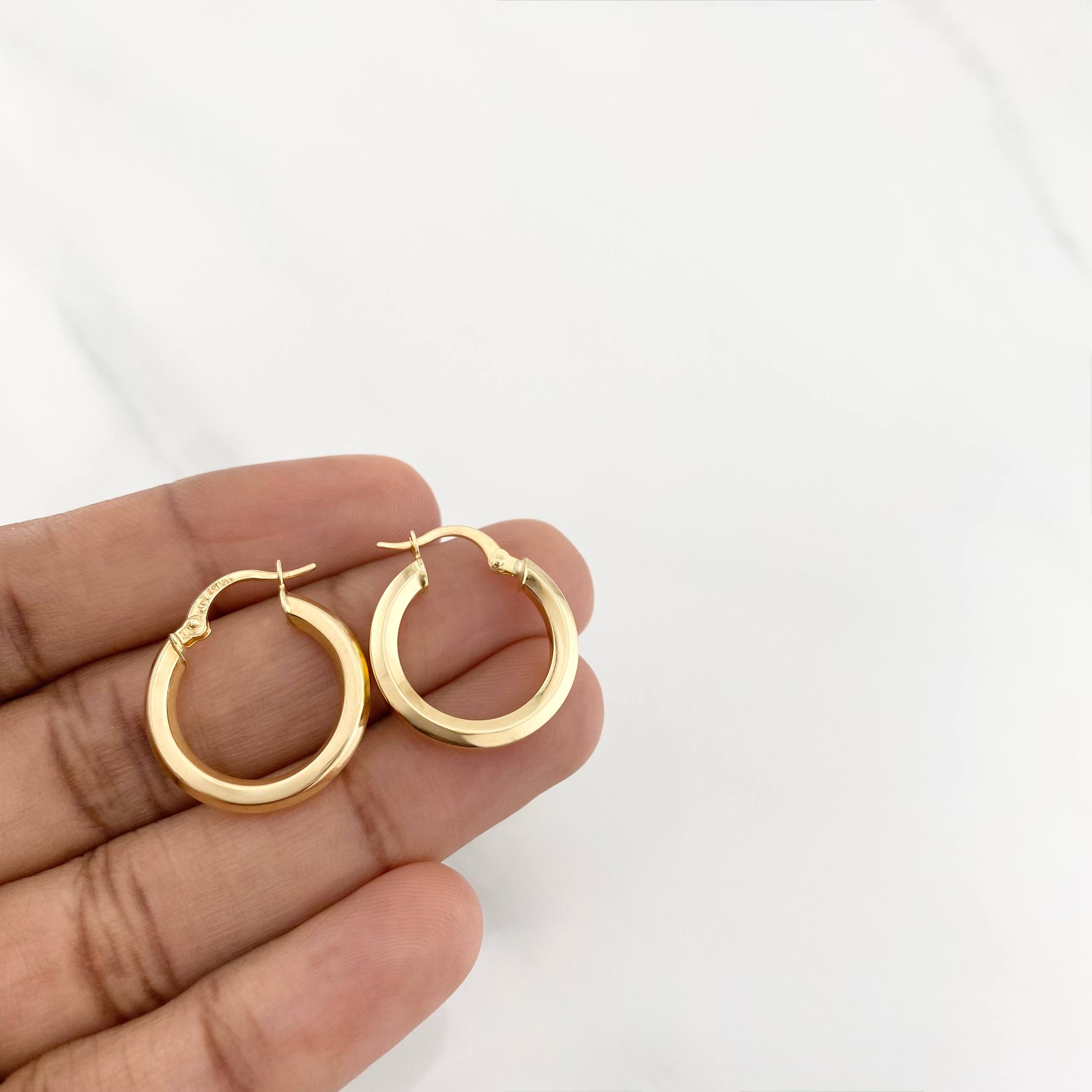 Candongas Jass 2g / 3/4 in Oro Amarillo 18K