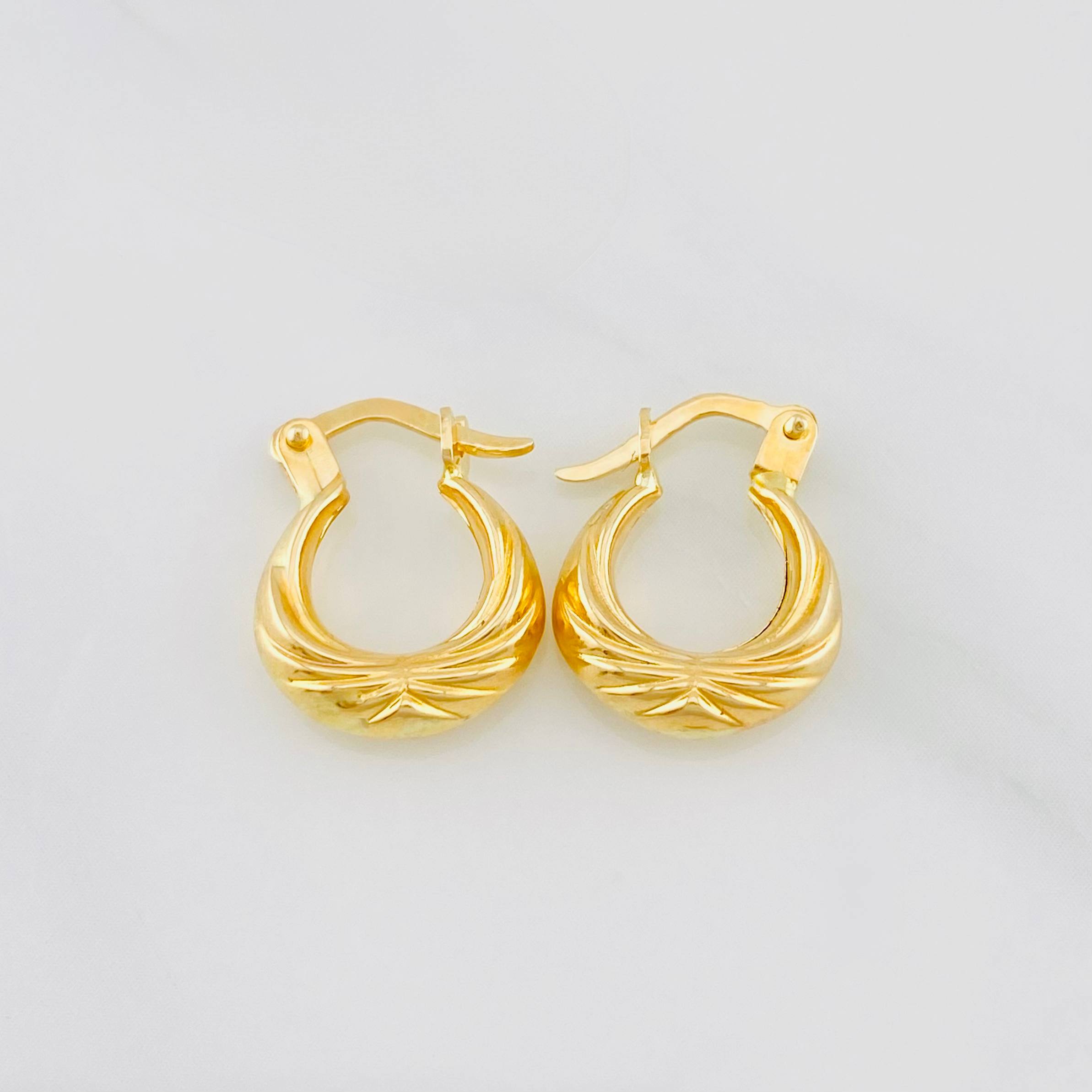 Candongas Bolso 1.2g / 1/2 in Oro Amarillo 18K