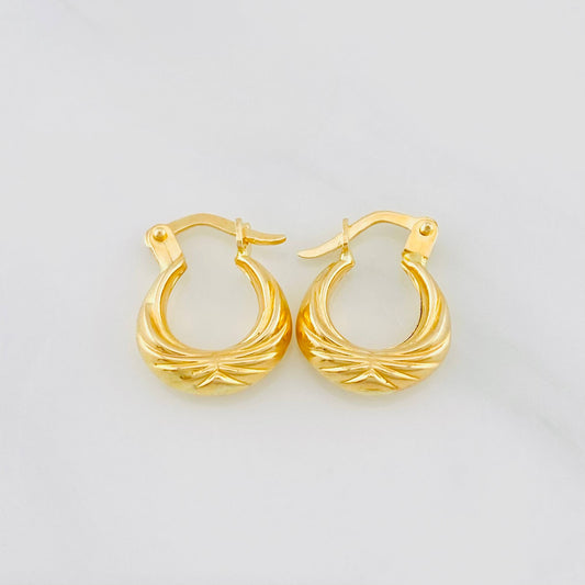 Hoop Earrings Bag 1.2g / 1/2 in Yellow Gold 18K