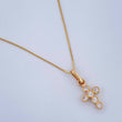 Set Chain and Pendant Venetian + Cross 1.65gr / 17 3/4 in / 0.5mm Yellow Gold 18K &