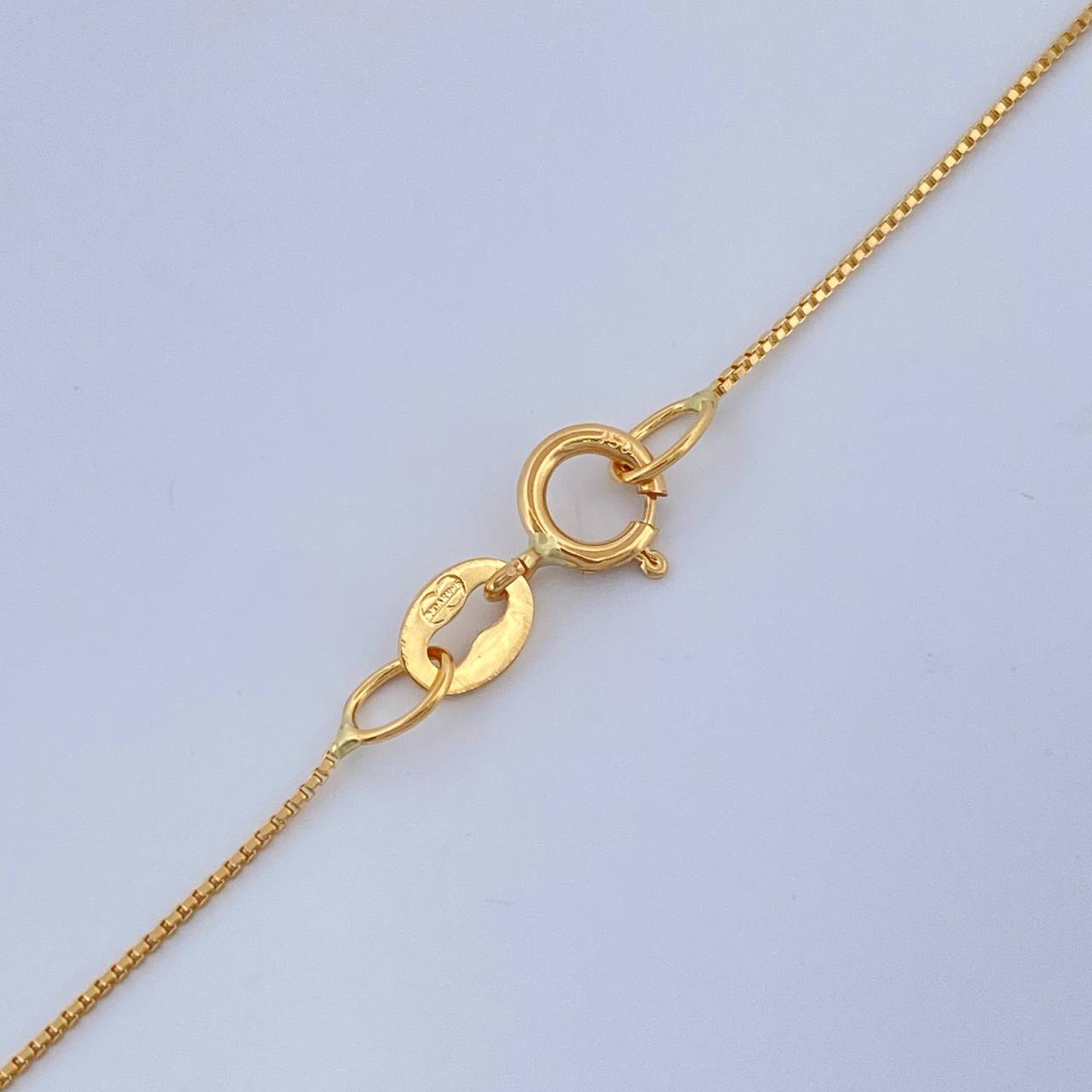 Set Chain and Pendant Venetian + Cross 1.65gr / 18 in / 0.55mm Yellow Gold 18K &