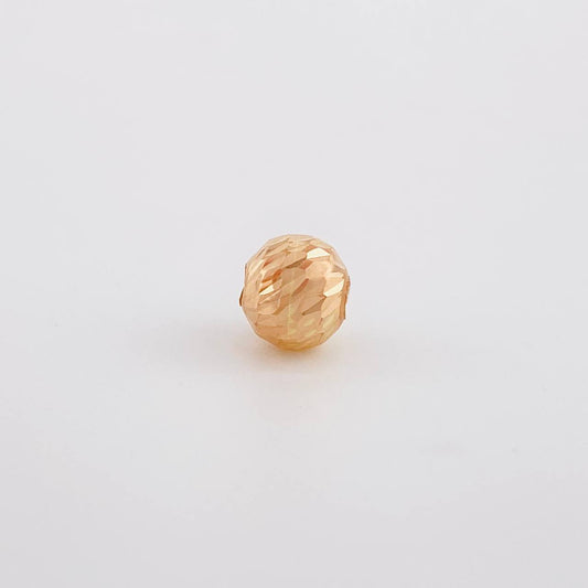 Diamond Cut Bead 7mm 18K Rose Gold