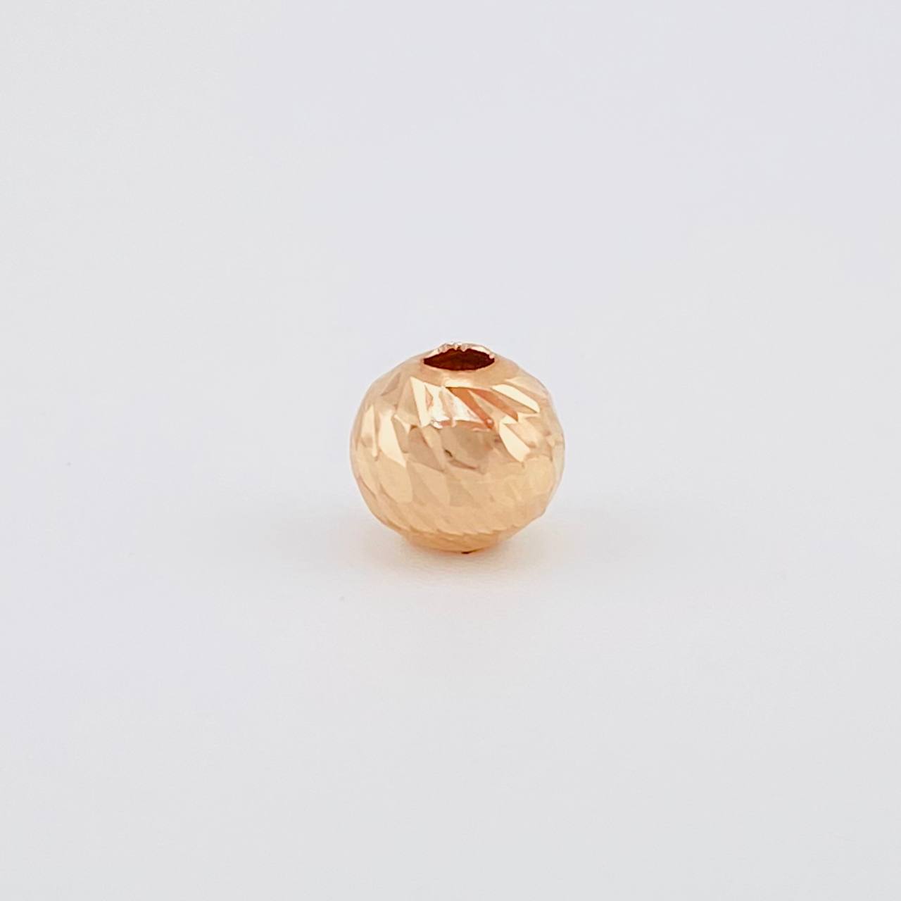 Diamond Cut Bead 7mm 18K Rose Gold