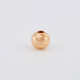 Diamond Cut Bead 7mm 18K Rose Gold