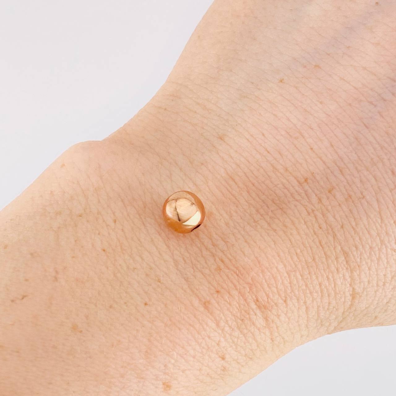 Bead Plain 7mm Rose Gold 18K