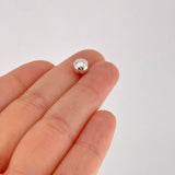 Bead Plain 7mm White Gold 18K