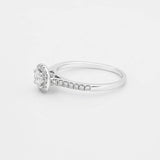 Anillo Halo Diamante 39pts 2.06g / T5 Oro Blanco 14K