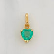 Dije Corazon Esmeralda 0.59pts 0.75g / 1/2 in Oro Amarillo 18K