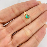 Dije Corazon Esmeralda 0.59pts 0.75g / 1/2 in Oro Amarillo 18K