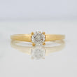 Anillo Solitario Moinsanita Diamante 25pts 1.35g / T5 3/4 Oro Amarillo 18K