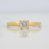 Anillo Solitario Moinsanita Diamante 25pts 1.35g / T5 3/4 Oro Amarillo 18K